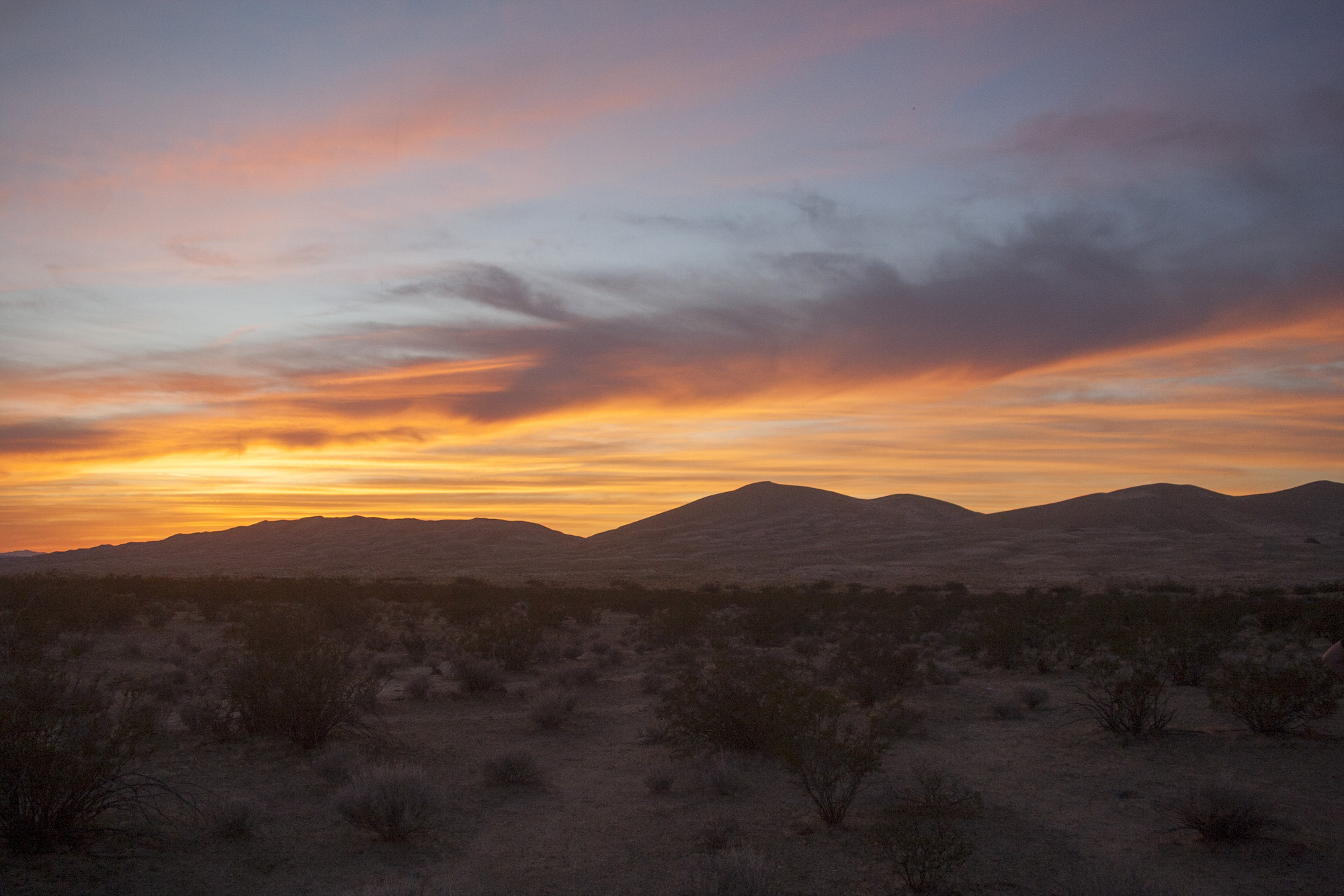 We got to catch a desert sunset over the Kelso Dunes